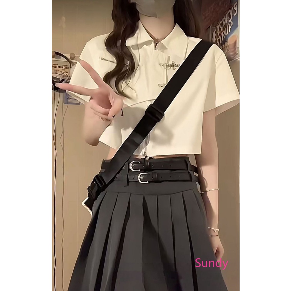 Áo Croptop Ngắn Tay Thời Trang Mùa Hè Xinh Xắn Dành Cho Nữ