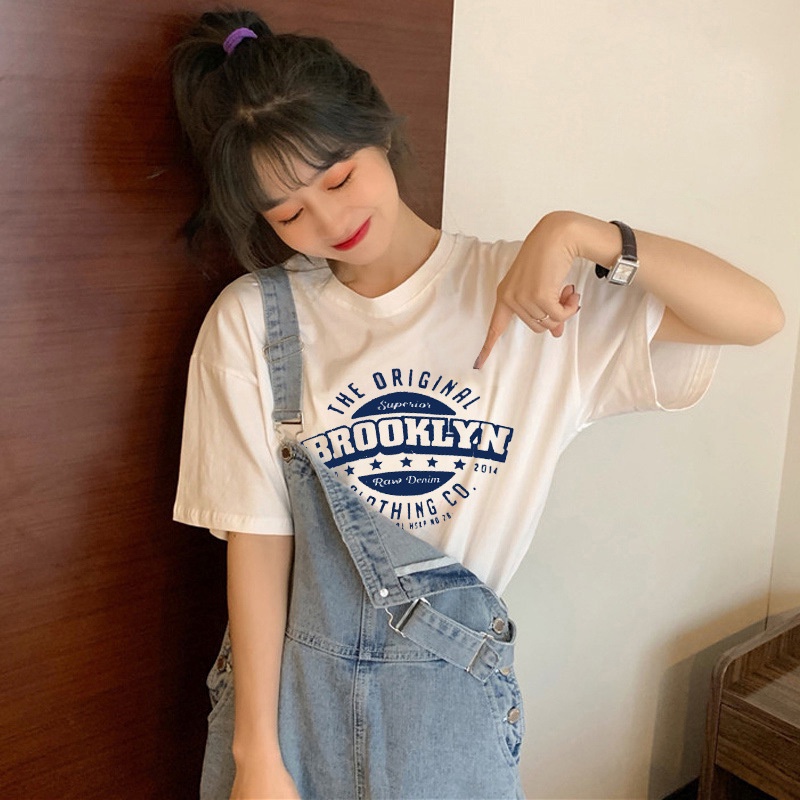 Áo Thun Cotton Ngắn Tay Phong Cách Retro Mỹ Thời Trang