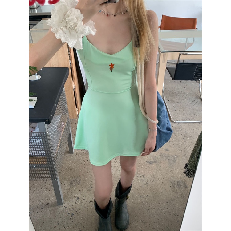 Cozok Đầm Sát Nách Thêu Họa Tiết Thời Trang Quyến Rũ Dễ Phối Đồ