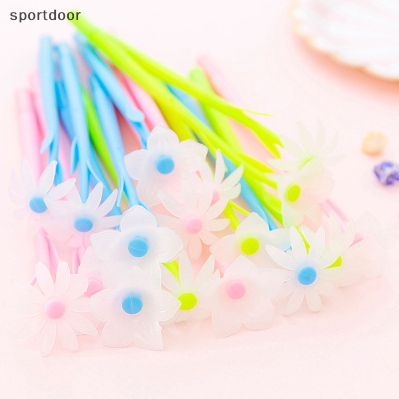 1 Cây Bút Mực Gel Bằng Silicone Hình Bông Hoa Thay Đổi Màu Sắc Sáng Tạo Dành Cho Học Sinh
