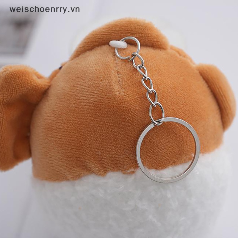 1 Móc Khóa Thỏ Nhồi Bông 9cm Tự Trang Trí Áo Choàng Sáng Tạo