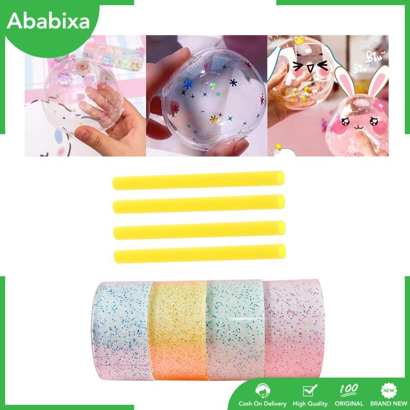 Bộ 4 Cuộn Băng Keo Nano Trong Suốt Lấp Lánh Đa Năng Không Để Lại Dấu Vết Dùng Trang Trí Đồ Thủ Công DIY