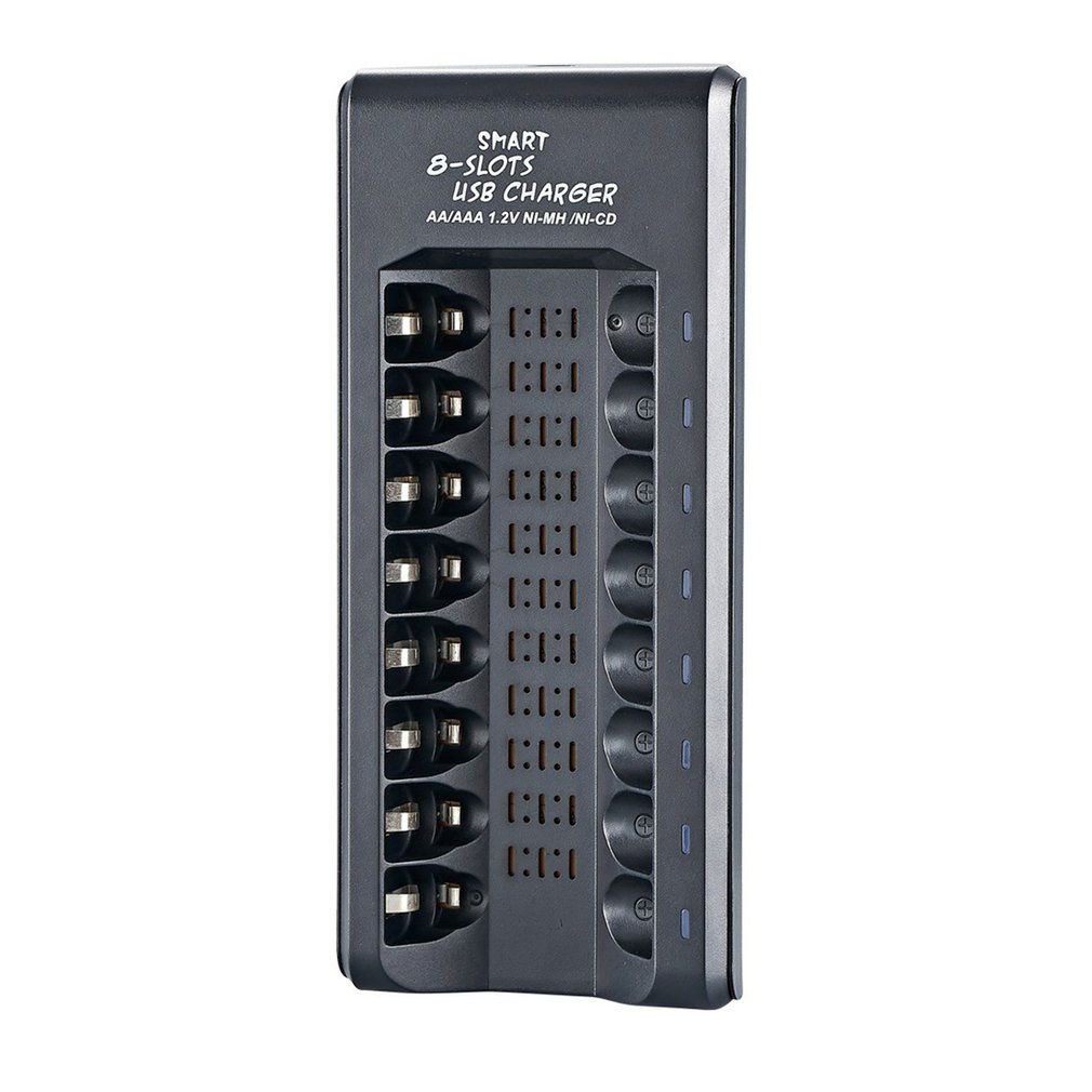 8 Slot Smart Battery Charger Led Display For Aa / Aaa Nimh Rechargeable Batteries With Charging Indication [Q/5]