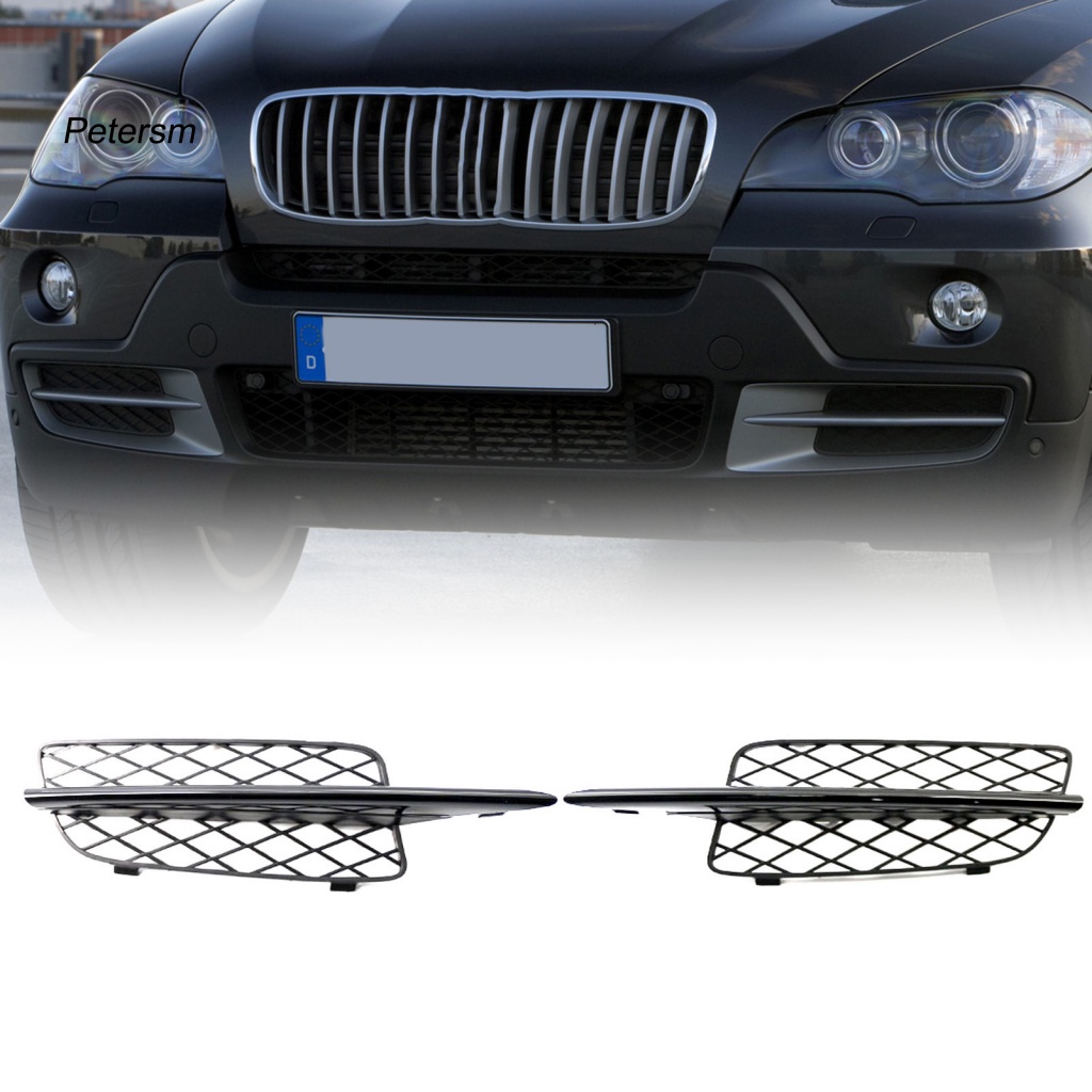 1 Cặp Lưới Tổ Ong Tản Nhiệt Chống Trầy Xước Màu Đen Bằng Nhựa PP 51117159593 51117159594 Phụ Kiện Chuyên Dụng Dành Cho BMW X5 E70 08-10