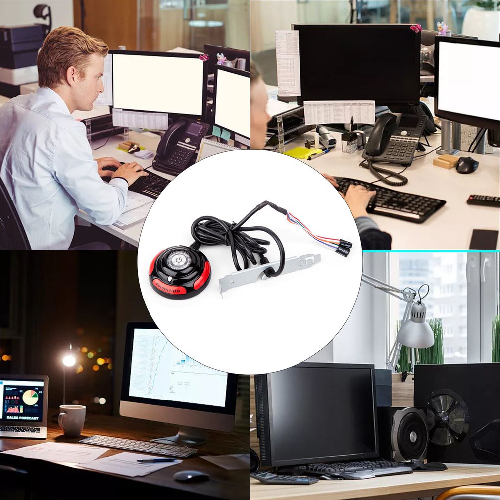 1.6M Desktop Pc Computer Case Poweron Power Supplies On Off Reset Switch With Cables External Remote [Q/5]