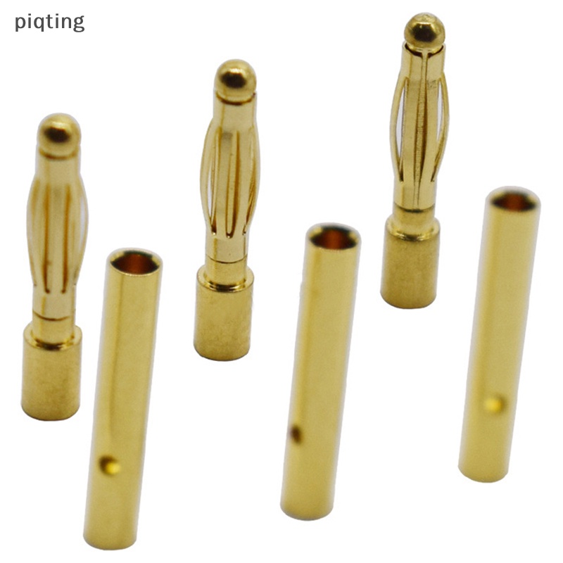 Set 20 Phích Cắm Chuối Nối Male &amp; Female 2mm Màu Vàng Cho Xe Hơi Điều Khiển Từ Xa