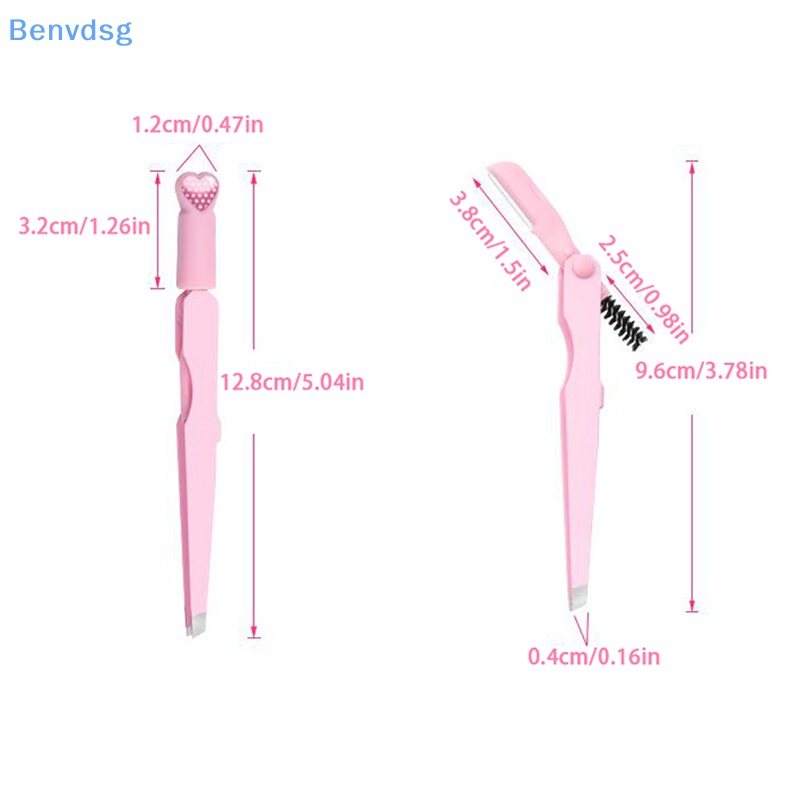 Nhíp Nhổ Lông Mày 3 Trong 1 Bằng Thép Không Gỉ Tiện Dụng