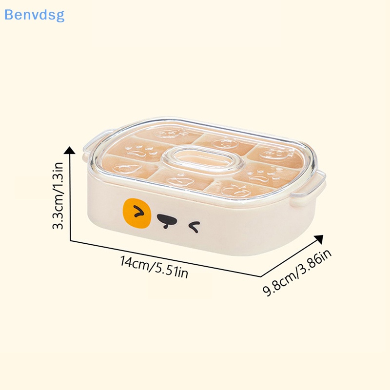 Khay Làm Đá Viên Bằng Silicon Họa Tiết Hoạt Hình Có Nắp Đậy Tiện Dụng