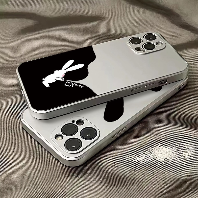 Ốp Điện Thoại Silicon TPU Mềm Mạ Điện Dễ Thương Chống Sốc Cho IPhone 14 13 12 Pro Max Casing 11 XS XR X 8 + 7 6S Plus