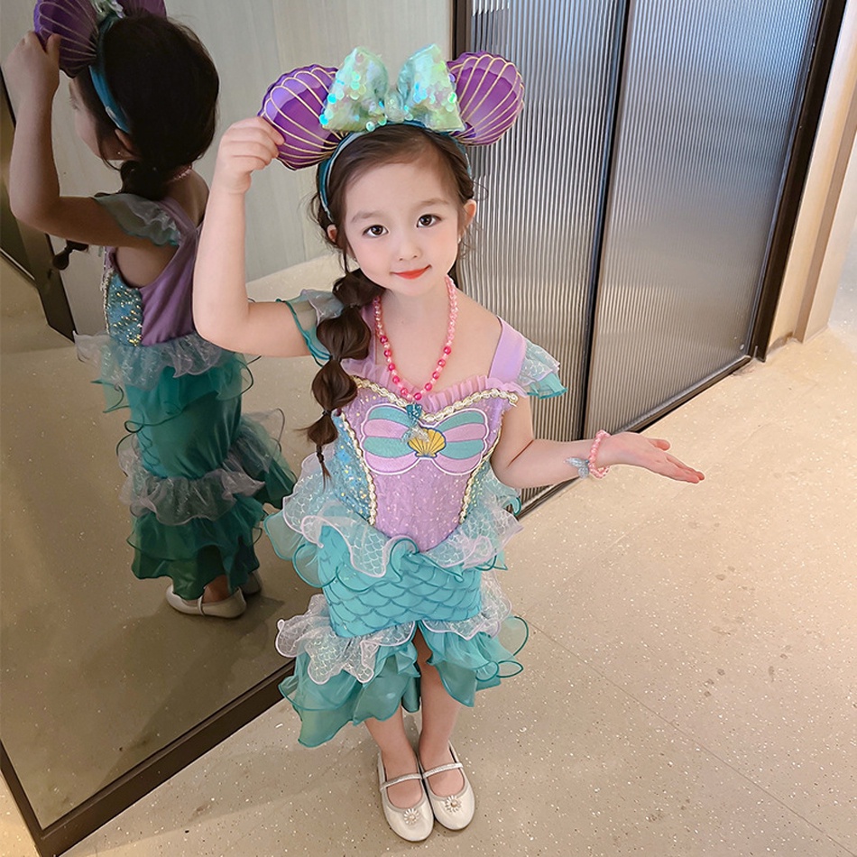 Đầm Hóa Trang Nàng Tiên Cá Ariel MB15 Dành Cho Bé Gái