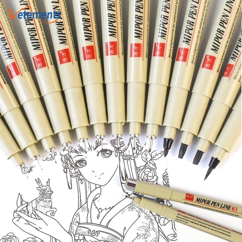 Bút Lông Đánh Dấu Màu Đen Chống Thấm Nước Nhanh Khô Tiện Dụng