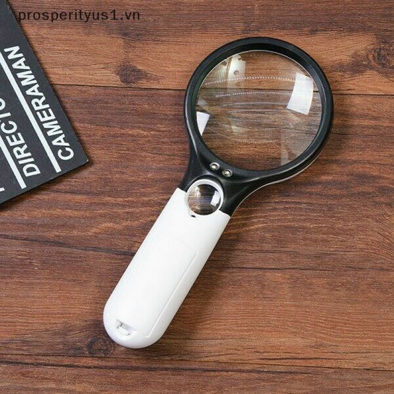 Kính Lúp 25X 3 Bóng Đèn LED Siêu Sáng Cầm Tay Gọn Nhẹ Cực Mạnh Chuyên Dụng