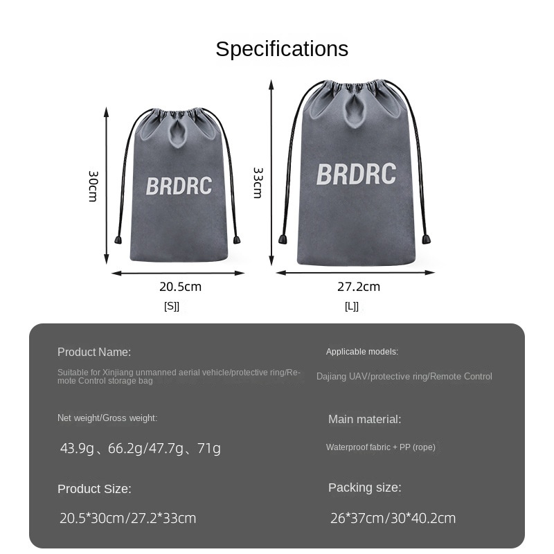 Brdrc Túi Đựng Điều Khiển Từ Xa Cho dji mini 4 pro / mavic 3 pro / air 2s