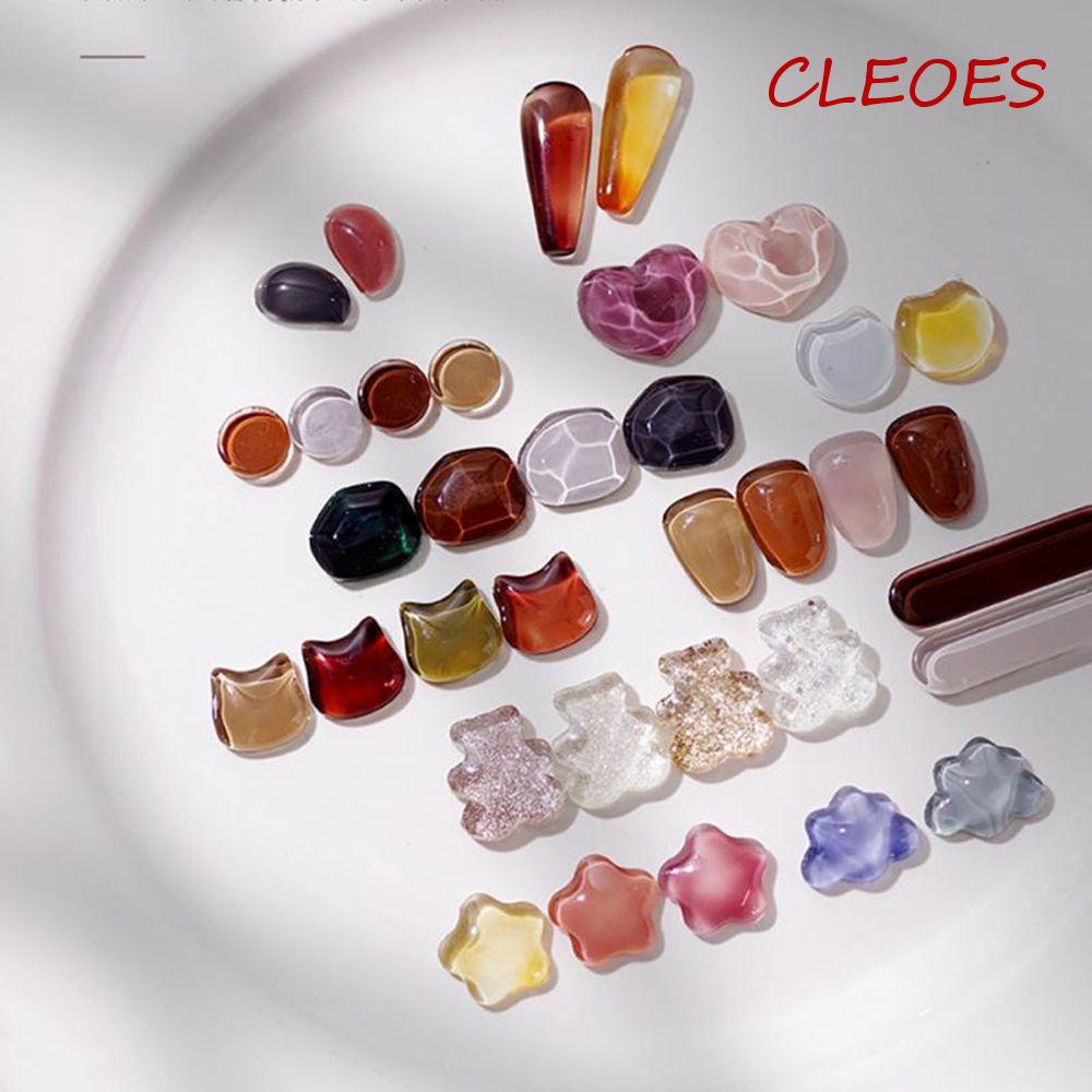 Thẻ Màu Thủy Tinh Trong Suốt Hình Tròn Trưng Bày Màu Móng Tay