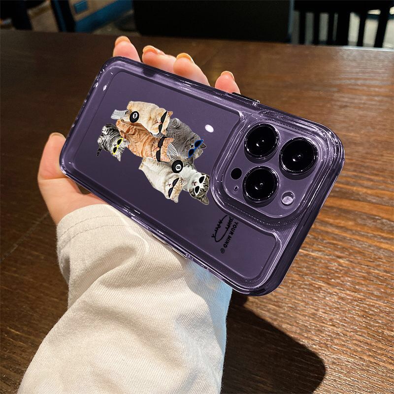 Ốp Điện Thoại TPU Mềm Trong Suốt Chống Sốc Phối Nút Độc Đáo Cho IPhone 11 14 13 12 Pro Max XS X XR 7 + 8 6 6S Plus Sự Bảo Vệ