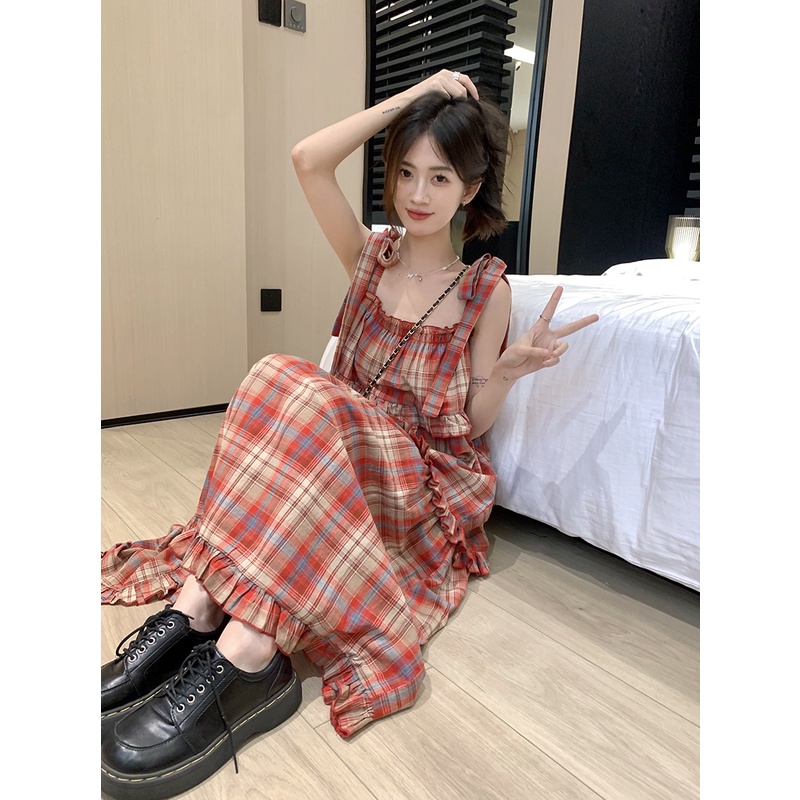 Set Đầm Hai Dây + Áo Khoác Không Tay Phong Cách Thời Trang Mùa Hè Dành Cho Nữ