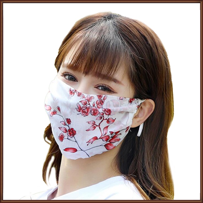 Khẩu Trang Chống Nắng Chống Bụi Thoáng Khí In Họa Tiết Thời Trang Mùa Hè