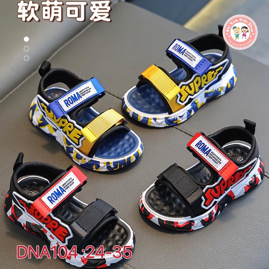 Sandan bé trai-dép quai hậu cho bé hàng quảng châu mềm nhẹ thoáng khí đế chống trượt Nhi Kem Kids Shop DNA104