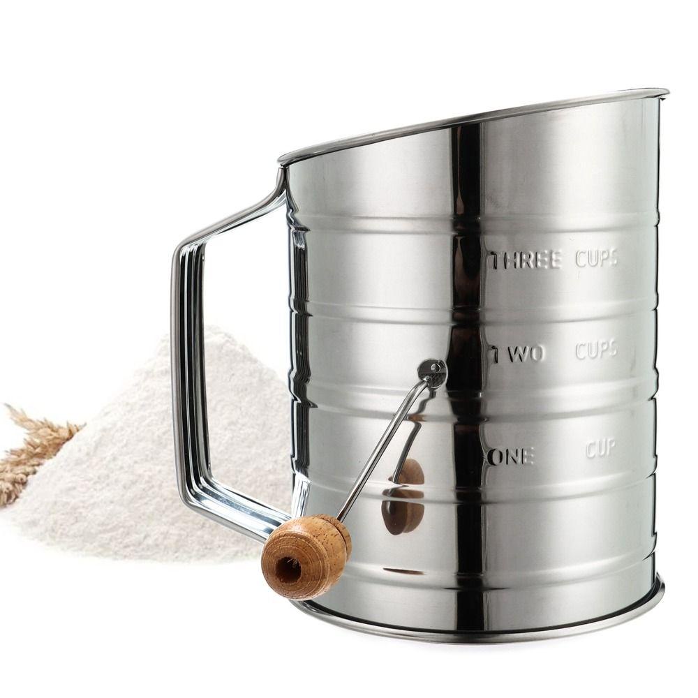 Dụng Cụ Rây Bột Làm Bánh Một Lớp Bằng Thép Không Gỉ Chất Lượng Cao