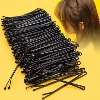 Set 50 / 100 Kẹp Tóc Màu Đen Đơn Giản Cho Nữ CHLINS