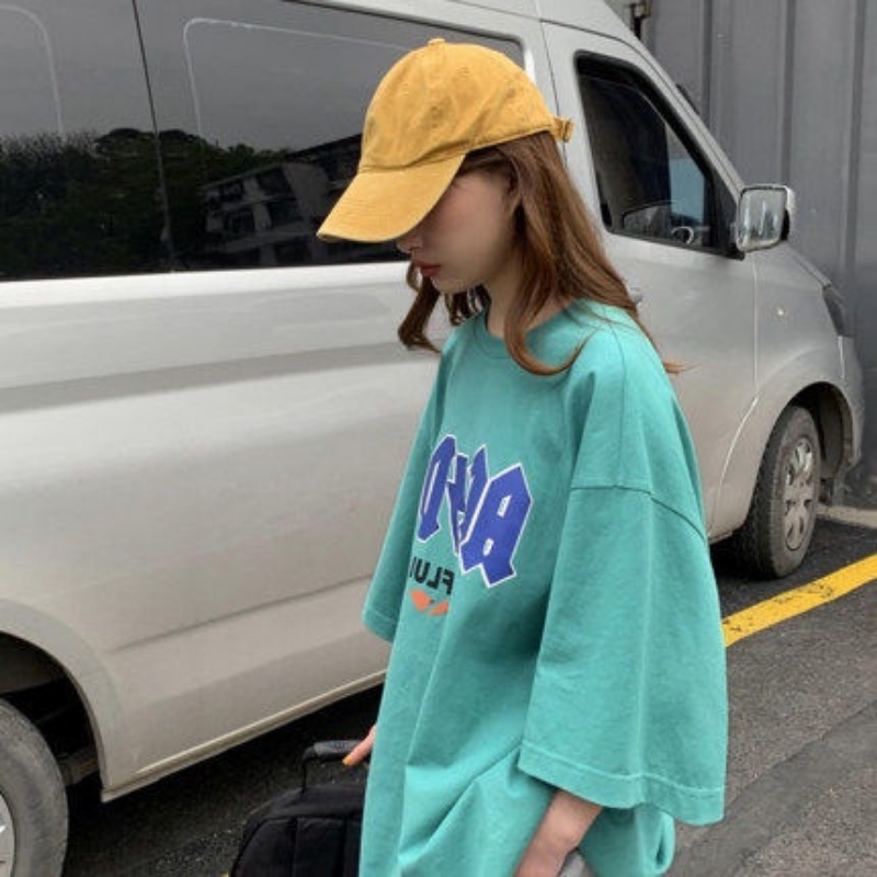 Áo Thun Nữ Ngắn Tay In Chữ Phong Cách Hàn Quốc Mới