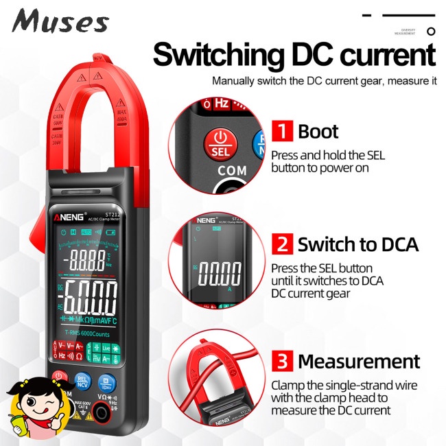 Đồng Hồ Vạn Năng Kỹ Thuật Số Aneng St212 Dc / ac 400a 6000 Counts