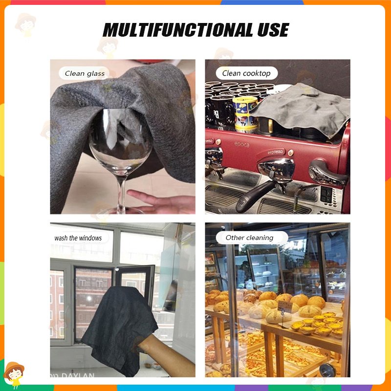 Khăn Lau Kính Mềm Mại Siêu Thấm Hút Không Để Lại Dấu Vết