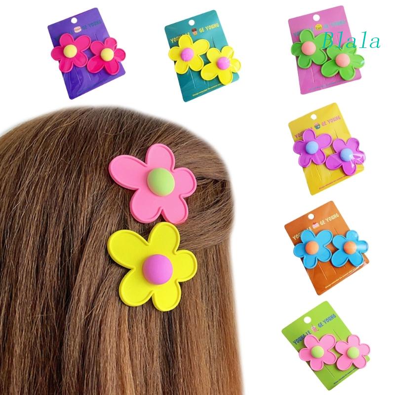 Kẹp Tóc Hình Hoa Bằng Acrylic Y2k Dễ Thương Cho Bé