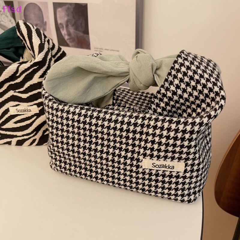 {Ffsd} Túi Đựng Hộp Cơm Trưa / Đồ Trang Điểm In Họa Tiết Ngựa Vằn Phong Cách Nhật Bản Thời Trang Cho Nữ * Hàng Bán Chạy