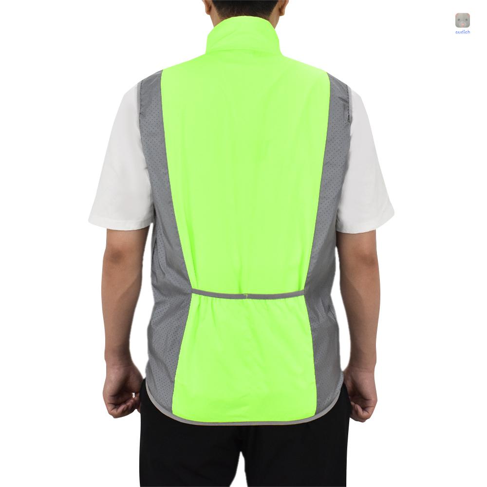 Wosawe Áo Khoác Không Tay Phản Quang Thoáng Khí Chuyên Dụng Chạy Bộ Đạp Xe Ban Đêm