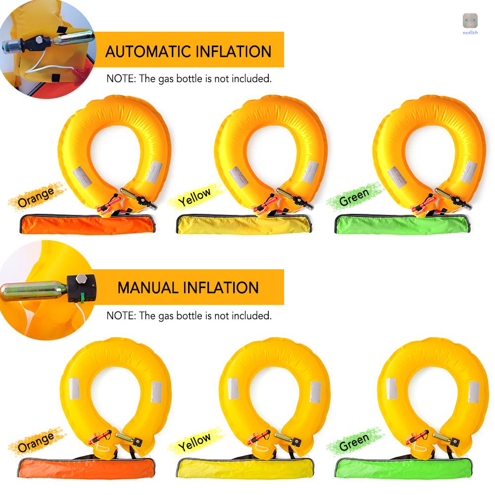 Phao Cứu Sinh Tự Động Bơm Hơi Kèm Băng Keo Phản Quang Chuyên Dụng Cho Chèo Thuyền Kayak / Câu Cá