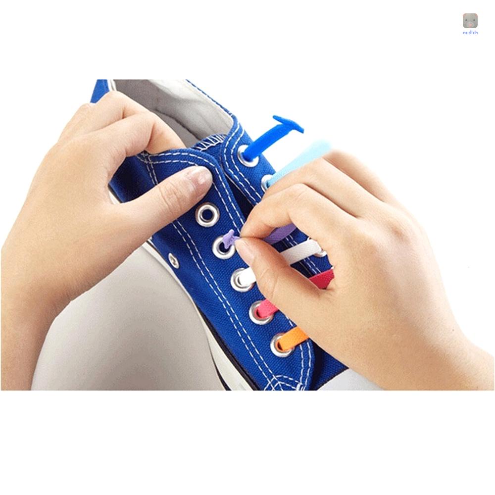 Dây Giày Thể Thao Bằng Silicone Co Giãn Chống Nước Nhiều Màu Sắc