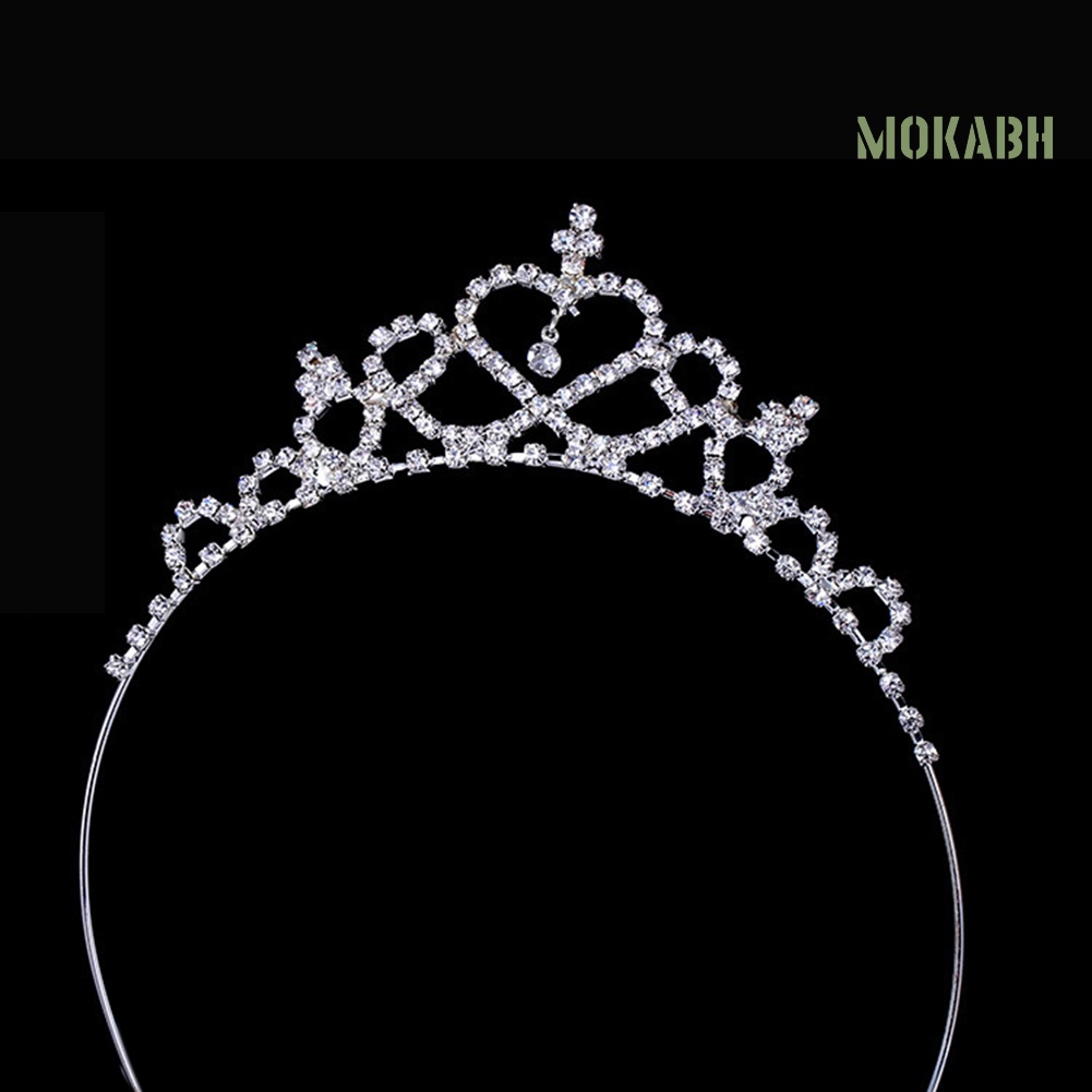 [Mok Abh] Cài Tóc Hình Vương Miện Có Đính Đá Đáng Yêu Cho Bé Gái