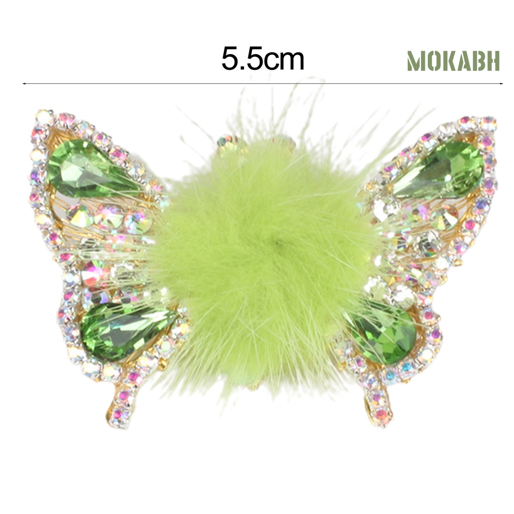 Kẹp Tóc Hình Bướm Bằng Kim Loại Đính Đá Lấp Lánh