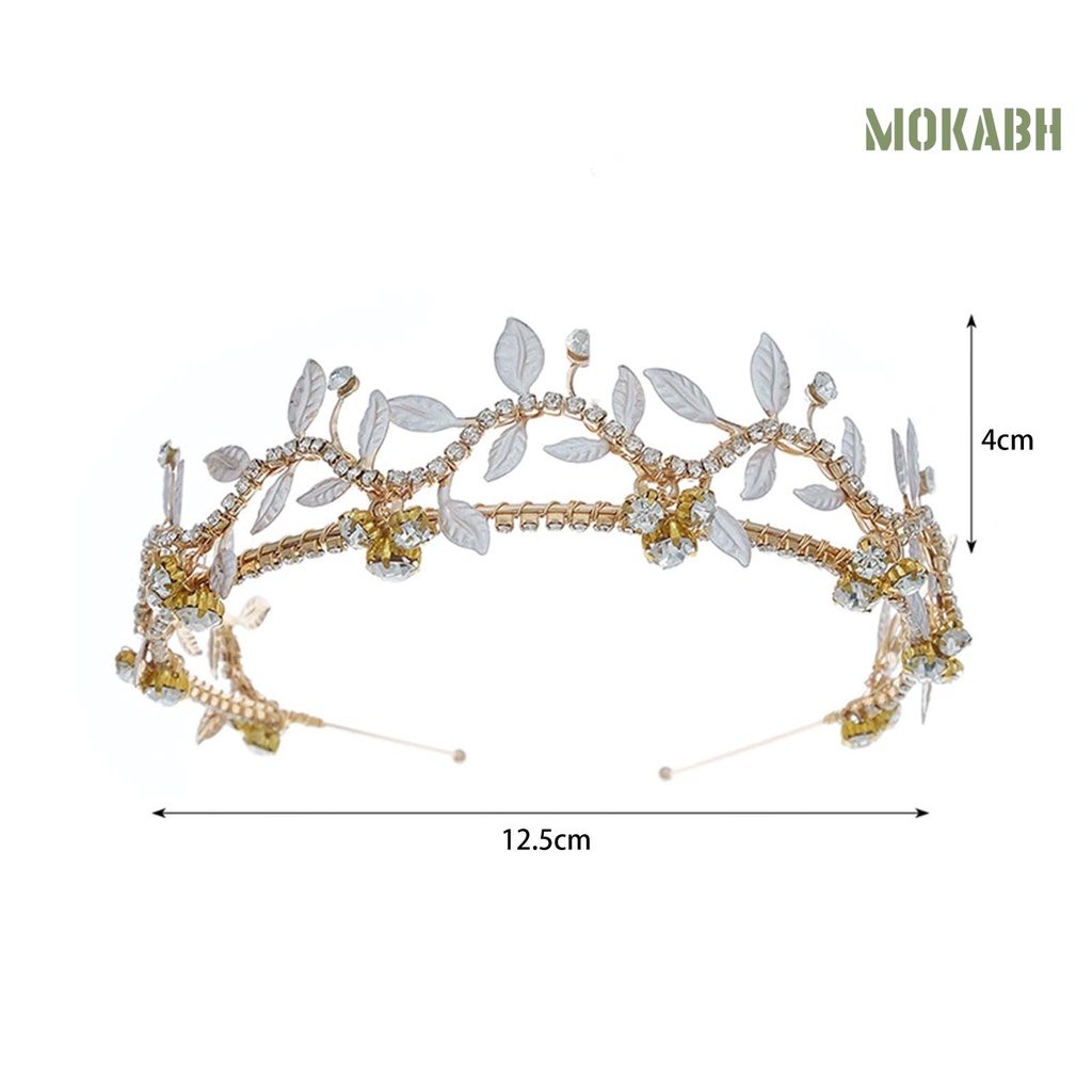 Cài Tóc Hình Vương Miện Đính Đá Lấp Lánh Chống Trượt Kiểu Dáng Thanh Lịch