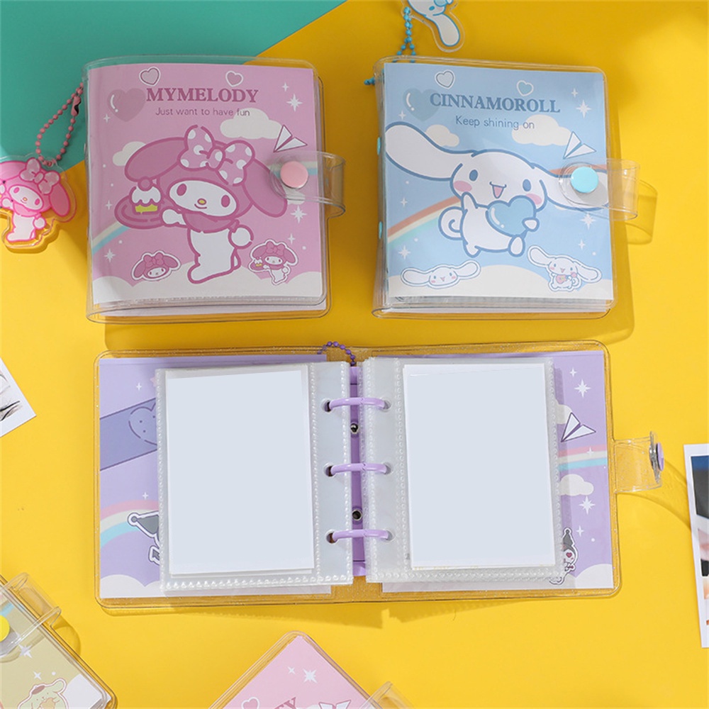 Hello Kitty My Melody cinnamoroll Cartoon minini Album dễ thương Pom Pom Purin kulomi pochacco Album ảnh thẻ Hàn Quốc đuổi theo Sao sách thẻ 3 inch Y
