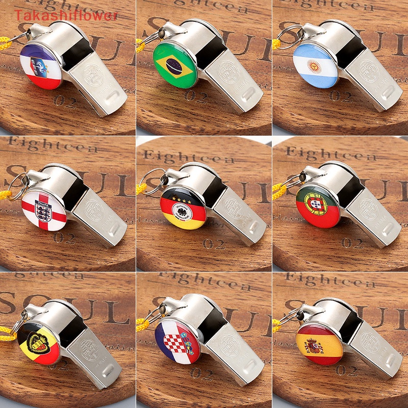 Móc Khóa Gắn Chuông Thổi Trọng Tài Hình Quả Bóng Đá 2022Qatar