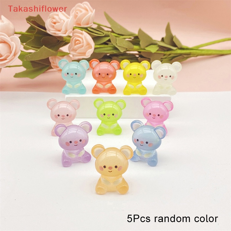 Set 5 Chú Gấu Koala Nhỏ Màu Dạ Quang Trang Trí Nghệ Thuật / Làm Trang Sức DIY