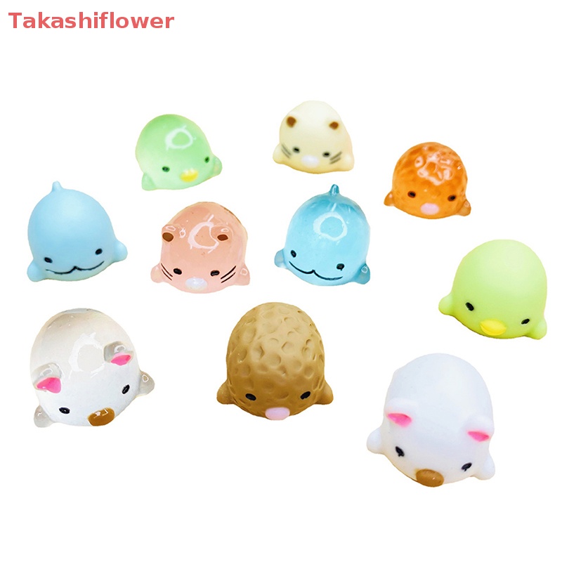 Bộ 5 Đồ trang trí Nhân Vật Hoạt Hình Mini Bằng Nhựa Phát Sáng Trong Bóng Tối Trang Trí Tiểu Cảnh