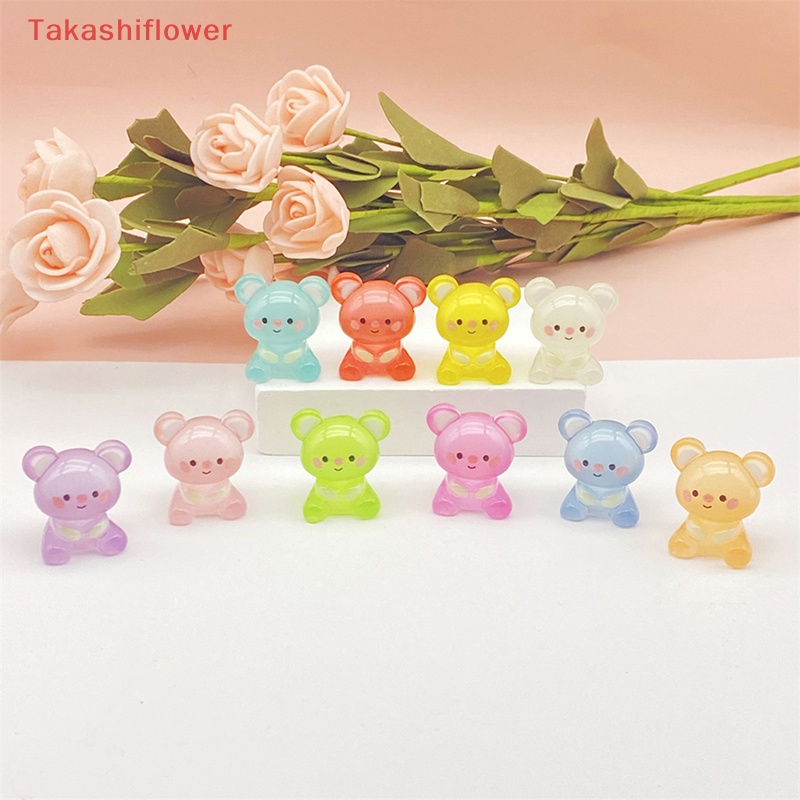 Set 5 Chú Gấu Koala Nhỏ Màu Dạ Quang Trang Trí Nghệ Thuật / Làm Trang Sức DIY