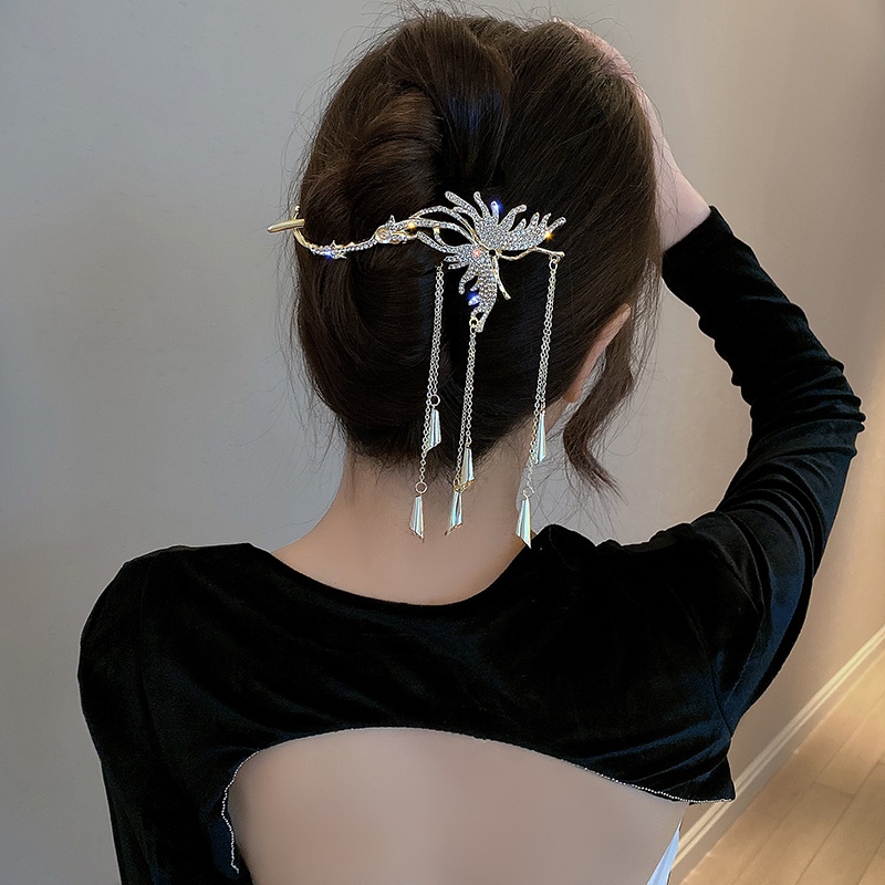 Kẹp Tóc Dạng Xoắn Ốc Hình Bướm Sau Lưng Cho Nữ