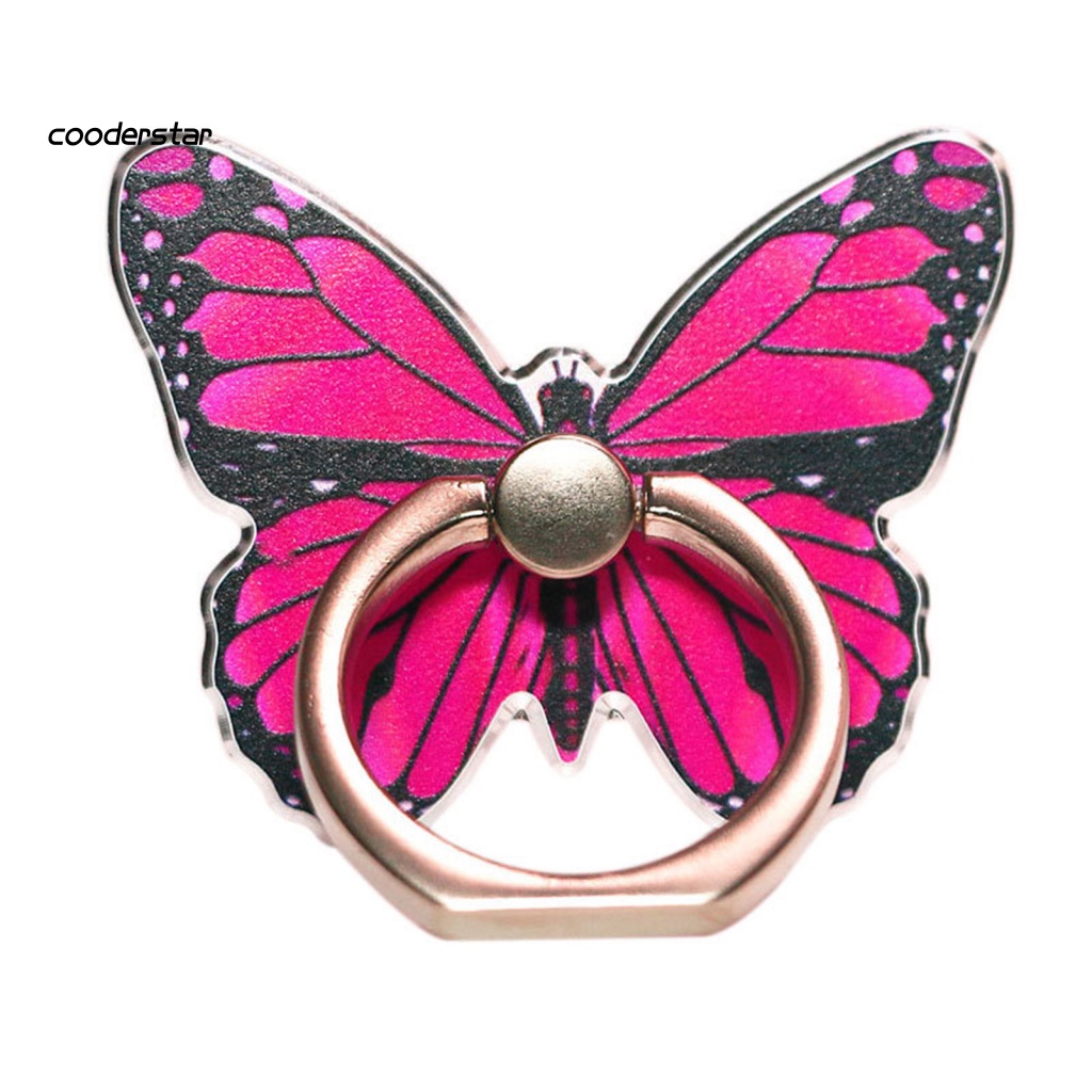 Nhẫn Đỡ Điện Thoại Tự Dính Hình Bướm Nhiều Màu Tiện Dụng