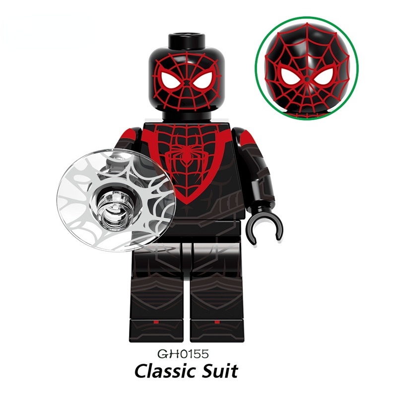 Mô Hình Nhân Vật Siêu Anh Hùng The End Purple Reign Miles Morales 2099 Crimson Cowl