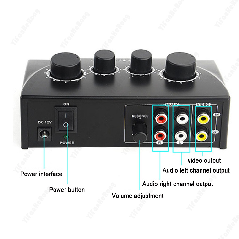 Bộ Trộn Âm Thanh Đầu Vào Micro Karaoke Chuyên Dụng