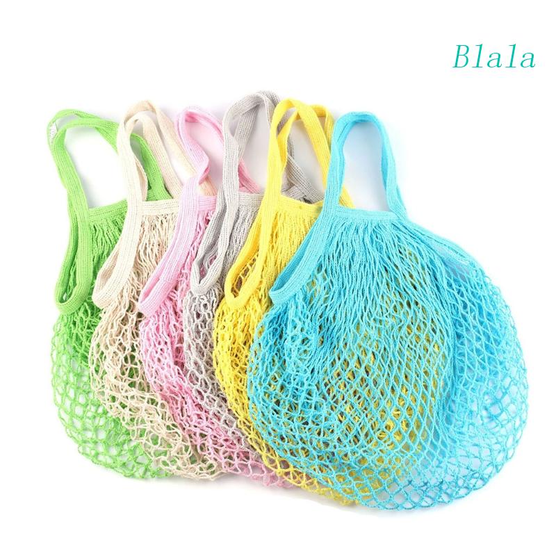 Túi Lưới Mua Sắm Bằng Cotton Tay Cầm Ngắn Có Thể Tái Sử Dụng