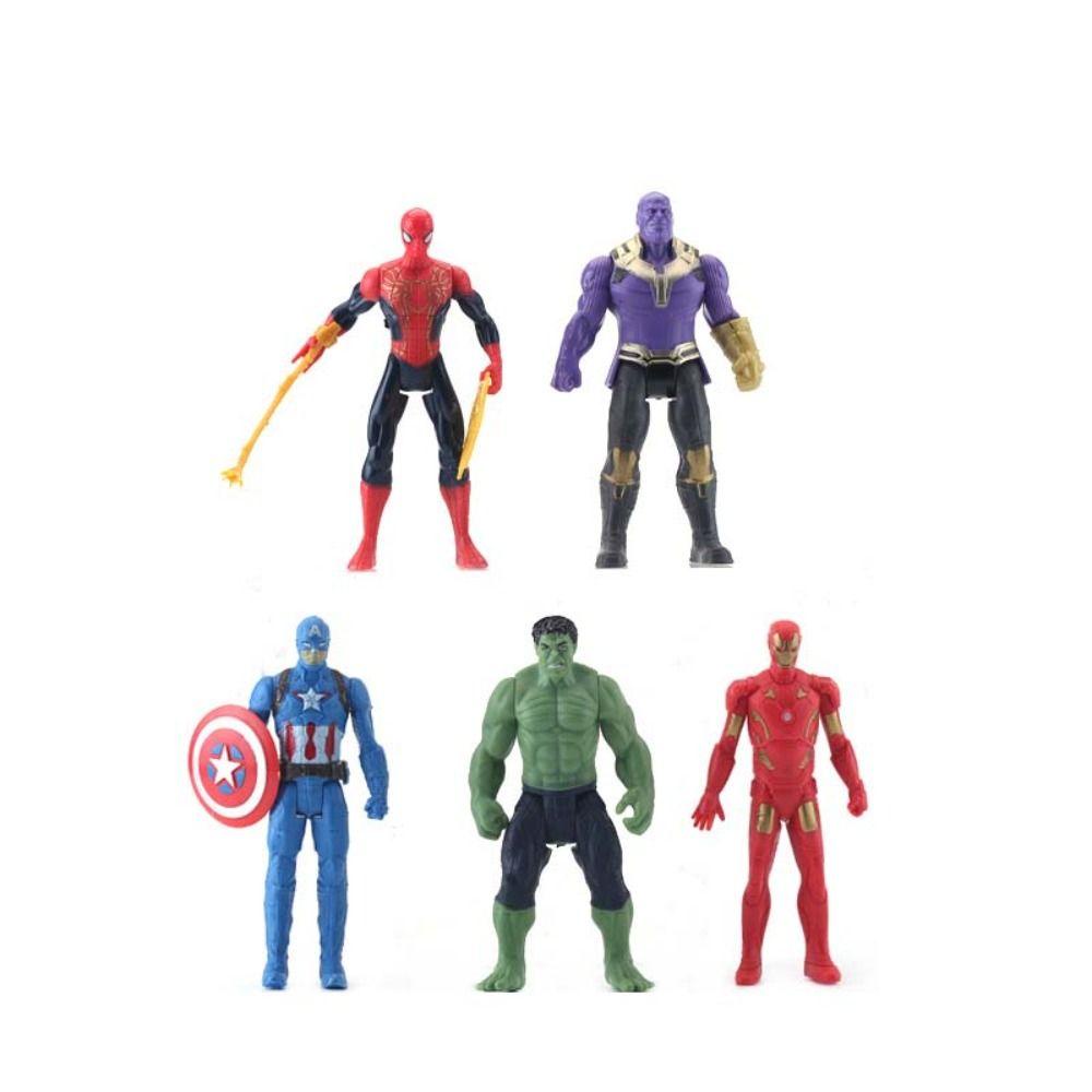 Mô Hình Búp Bê Avengers Movabl Người Nhện Captain America Để Bàn Trang Trí Cho Bé