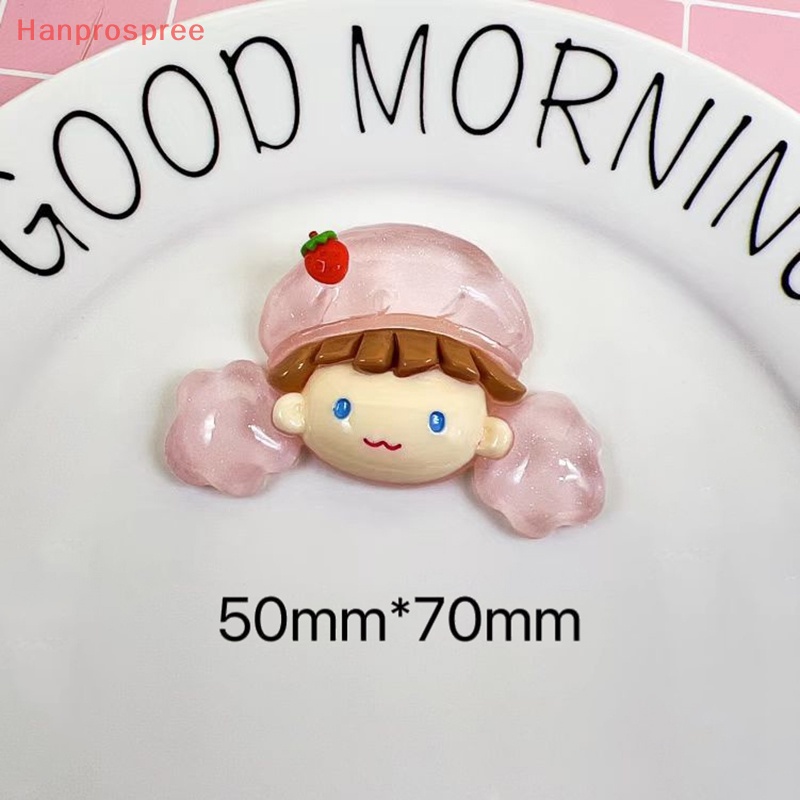 Hanprospree > 1 Kẹp Tóc Resin Resin Phát Quang Hình Cô Gái Bỏng Ngô Đáng Yêu DIY