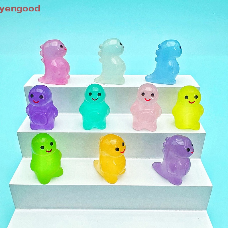 Bộ 5 Mô Hình Khủng Long Mini Bằng Nhựa Phát Sáng Trong Bóng Tối Trang Trí Nhà Búp Bê