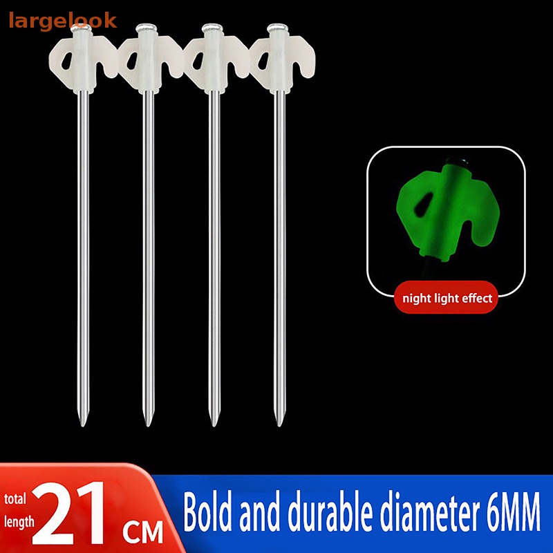 [Biglook] Chốt Cố Định Lều Cắm Trại Xoắn Ốc Bằng Thép Dạ Quang