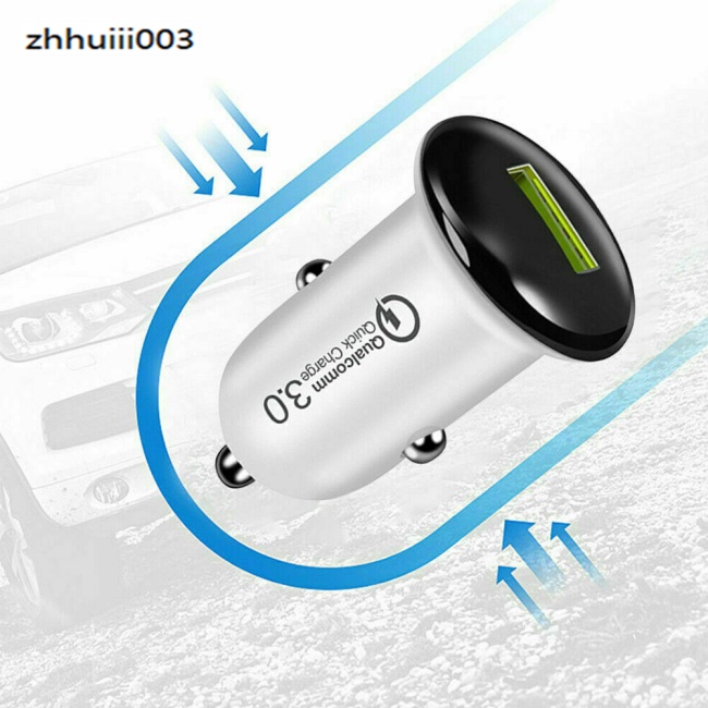 Cốc Sạc Điện Thoại Usb Mini 12-24v 2.4a 3.1a Qc 3.0 Đa Năng Cho Xe Hơi